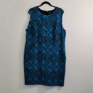 Turquoise and Black Dress